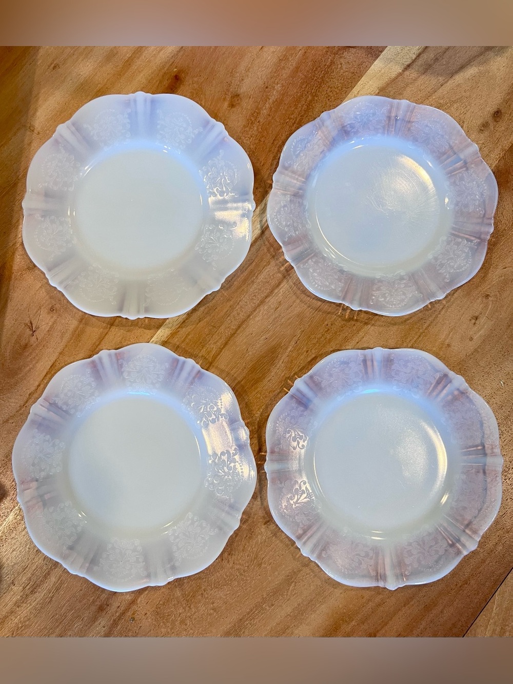 Macbeth-Evans “American Sweetheart” Monax 6 in Bread and Butter Plates -Set of 4